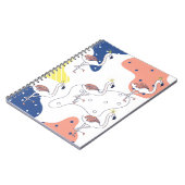 Flamingokroon: Abstract naadloos. Notitieboek (Linkerzijde)