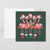 Flamingoliefhebber cadeau kerst prettig Kerstmis Feestdagenkaart (Voorkant / Achterkant)
