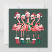 Flamingoliefhebber cadeau kerst prettig Kerstmis Feestdagenkaart (Voorkant)