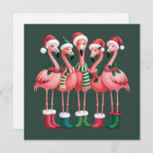 Flamingoliefhebber Geschenk Kerstmis Prettig Kerst Feestdagenkaart (Voorkant / Achterkant)
