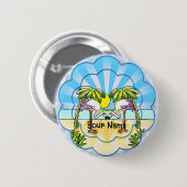 Flamingoliefhebbers ronde button 5,7 cm (Voorkant /achterkant)