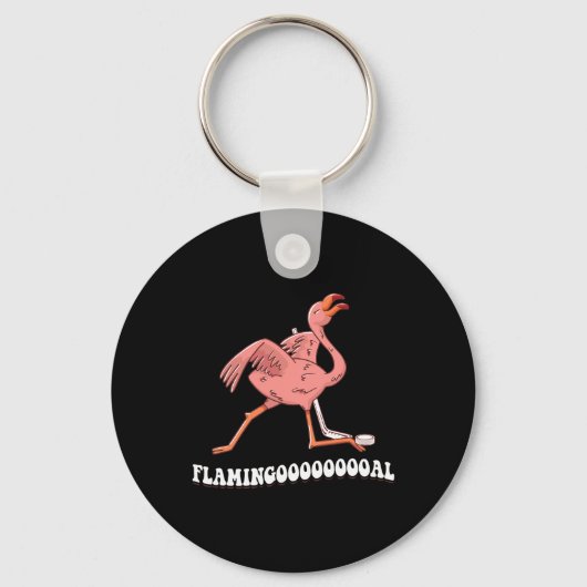 Flamingooal Flamingo ijshockey Sleutelhanger (Voorkant)