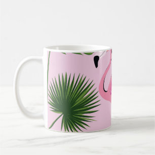 Flamingopalm laat tropisch design achter koffiemok