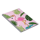 Flamingopalm laat tropisch design achter notitieboek (Rechterzijde)