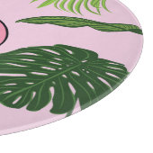 Flamingopalm laat tropisch design achter snijplank (Hoek)