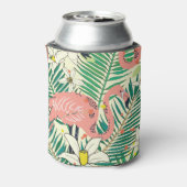 Flamingopalmbladeren: tropisch  blikjeskoeler (Blikje Achterkant)