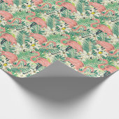 Flamingopalmbladeren: tropisch cadeaupapier (Hoek)