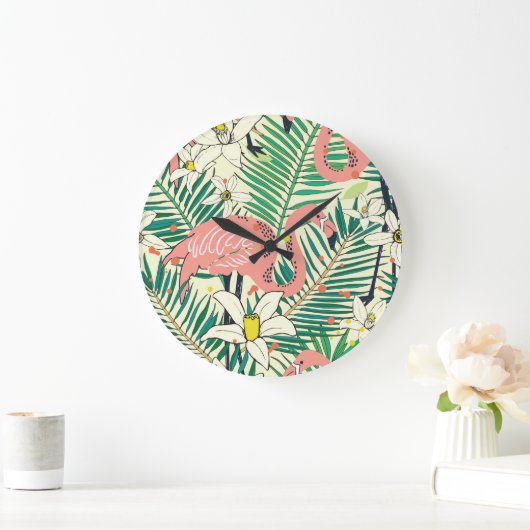 Flamingopalmbladeren: tropisch  grote klok (Huis)