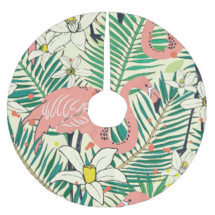 Flamingopalmbladeren: tropisch kerstboom rok
