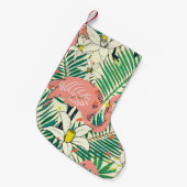 Flamingopalmbladeren: tropisch  kleine kerstsok (Voorkant (Hangend))