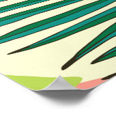 Flamingopalmbladeren: tropisch  poster (Hoek)