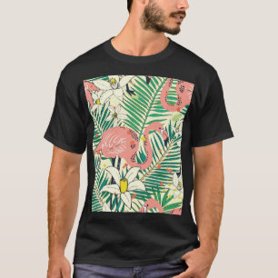 Flamingopalmbladeren: tropisch  t-shirt