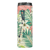 Flamingopalmbladeren: tropisch  thermosbeker (Achterkant)