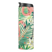 Flamingopalmbladeren: tropisch  thermosbeker (Geroteerd rechts)