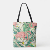 Flamingopalmbladeren: tropisch  tote bag (Achterkant)