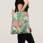 Flamingopalmbladeren: tropisch  tote bag (Dichtbij)