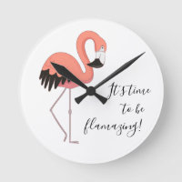 Flamingoringtijd van de grappige roze flamingo