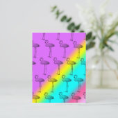 Flamingo's 2 briefkaart (Staand voorkant)