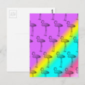 Flamingo's 2 briefkaart (Voorkant / Achterkant)