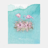 FLAMINGOS - Aangepast Fleece Deken (Voorkant)
