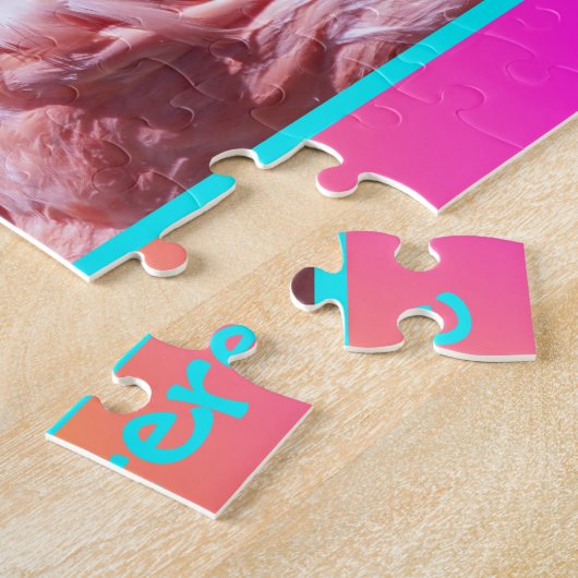 Flamingo's aangepaste puzzel legpuzzel (Zijkant)