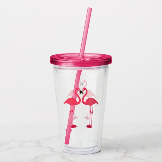 Flamingos Acryl Drinkbeker (Achterkant)