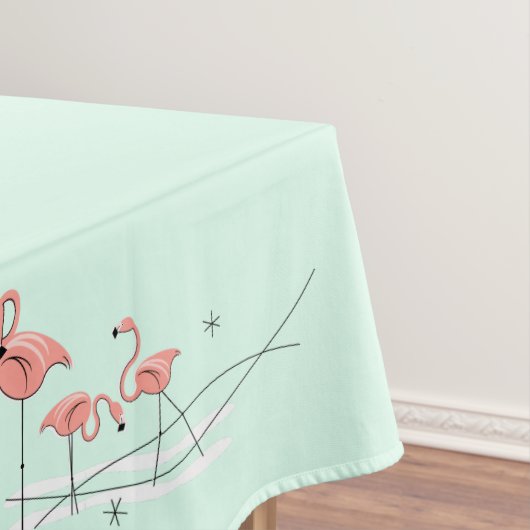 Flamingos Aqua Group border tablecloth Tafelkleed (Voorbeeld)