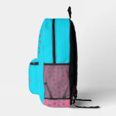Flamingo's Aqua Student Naam Initiaal Rugzak (Rechts)