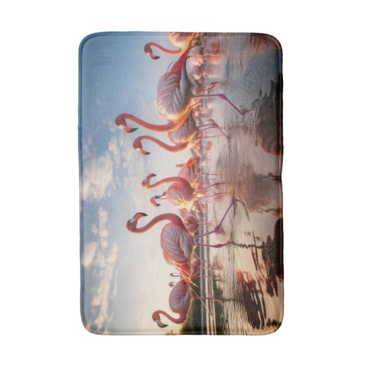 Flamingo's badmat (Voorkant Verticaal)