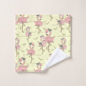 Flamingos Bath Towel Set Bad Handdoek (Wasdoekje)