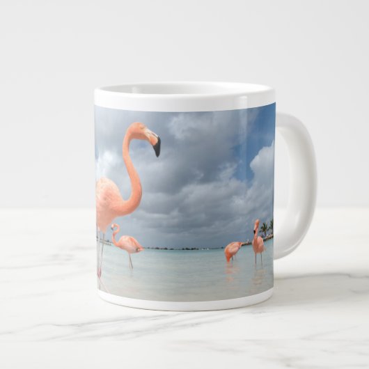 Flamingos Beach Aruba Grote Koffiekop (Voorkant rechts)