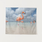 Flamingos Beach Aruba Wandkleed (Voorkant (horizontaal))