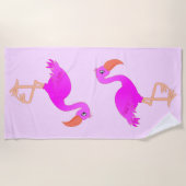 Flamingos Beach Towel Strandlaken (Voorkant)