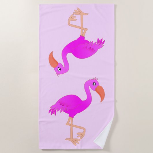 Flamingos Beach Towel Strandlaken (Voorkant)