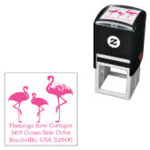 Flamingos Beach Zakelijk adres Aangepast Zelfinktende Stempel (In situ)