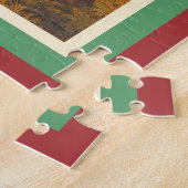 Flamingos Bezoek Florida Travel Poster Legpuzzel (Zijkant)