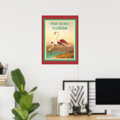  Flamingos bezoekt het toerisme in Florida Poster (Thuiskantoor)