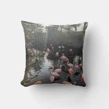 Flamingo's bij zonsopgang Kussenhoes