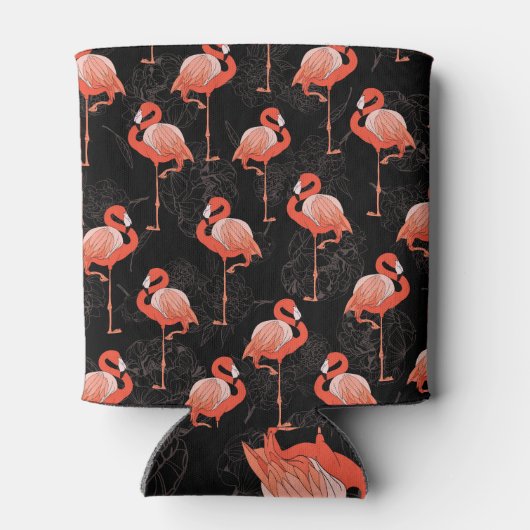 Flamingos Birds: textielontwerp Blikjeskoeler (Achterkant)