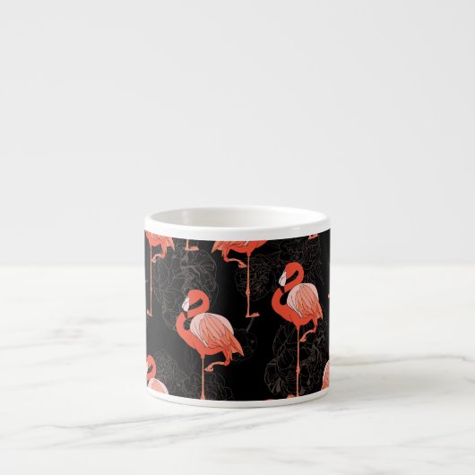 Flamingos Birds: textielontwerp Espresso Kop (Voorkant)