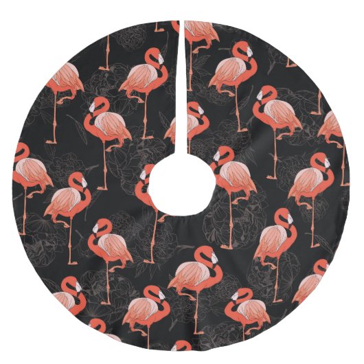 Flamingos Birds: textielontwerp Kerstboom Rok (Voorkant)