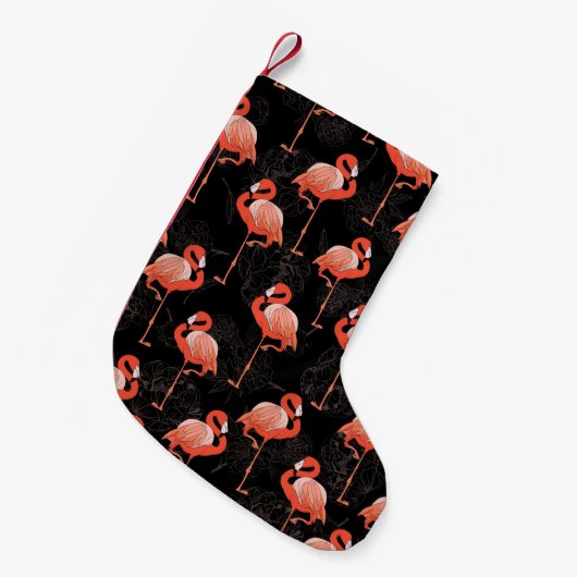 Flamingos Birds:  textielontwerp Kleine Kerstsok (Voorkant (Hangend))