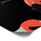 Flamingos Birds: textielontwerp Poster (Hoek)