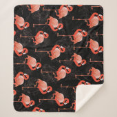 Flamingos Birds:  textielontwerp Sherpa Deken (Voorkant)
