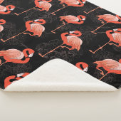 Flamingos Birds:  textielontwerp Sherpa Deken (3/4)