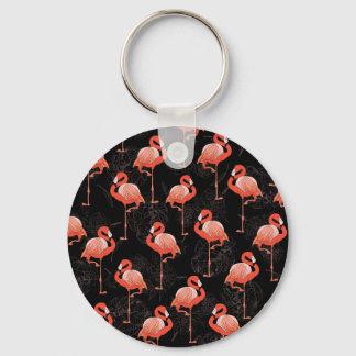 Flamingos Birds:  textielontwerp Sleutelhanger