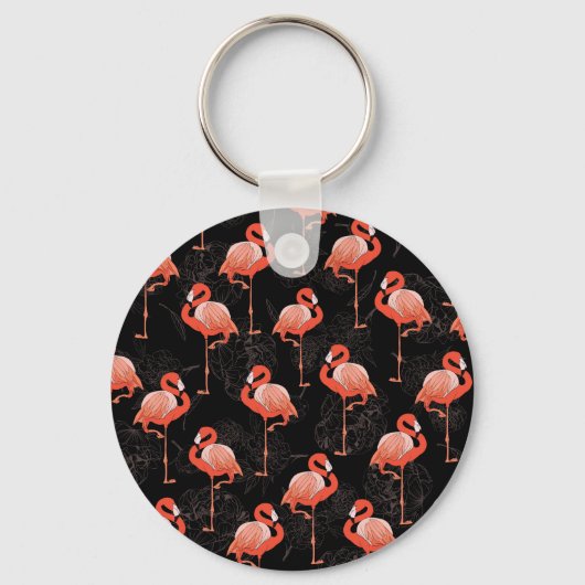 Flamingos Birds: textielontwerp Sleutelhanger (Achterkant)