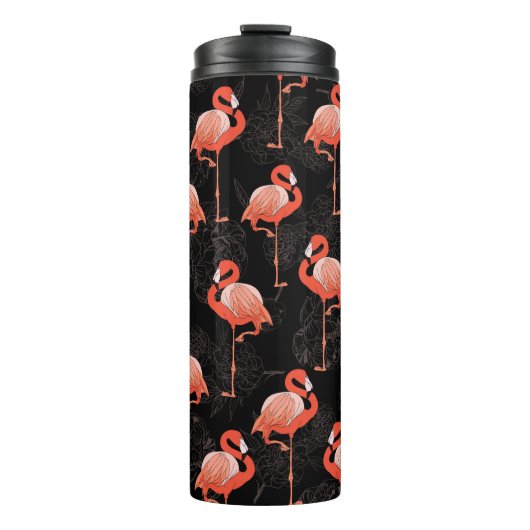 Flamingos Birds: textielontwerp Thermosbeker (Voorkant)