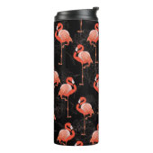 Flamingos Birds: textielontwerp Thermosbeker (Gedraaid links)