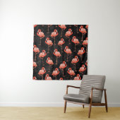 Flamingos Birds: textielontwerp Wandkleed (In situ)